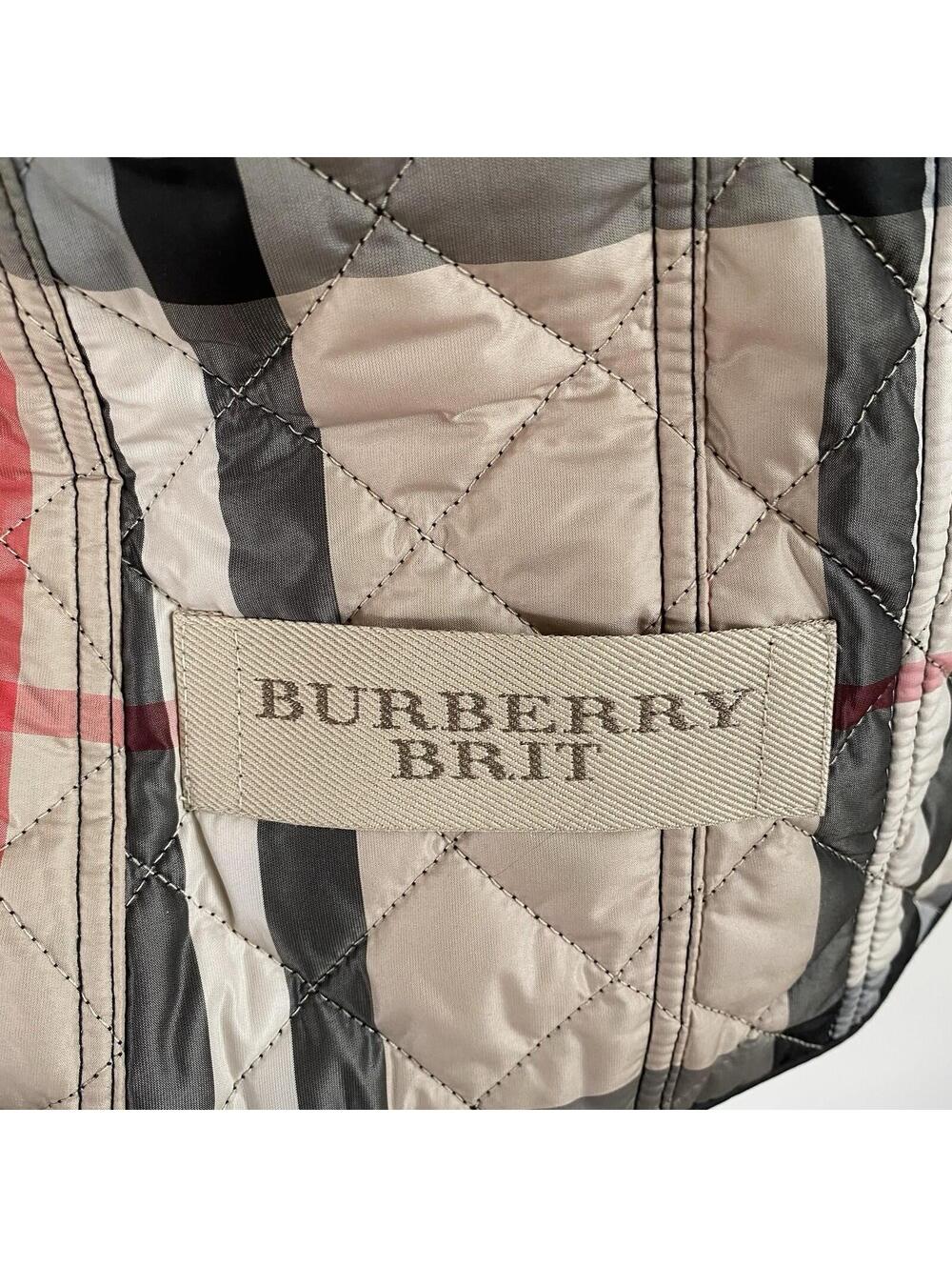 Authentic Burberry Brit Black Quilted Nova Check Jacket SZ S - Picture 8 of 9